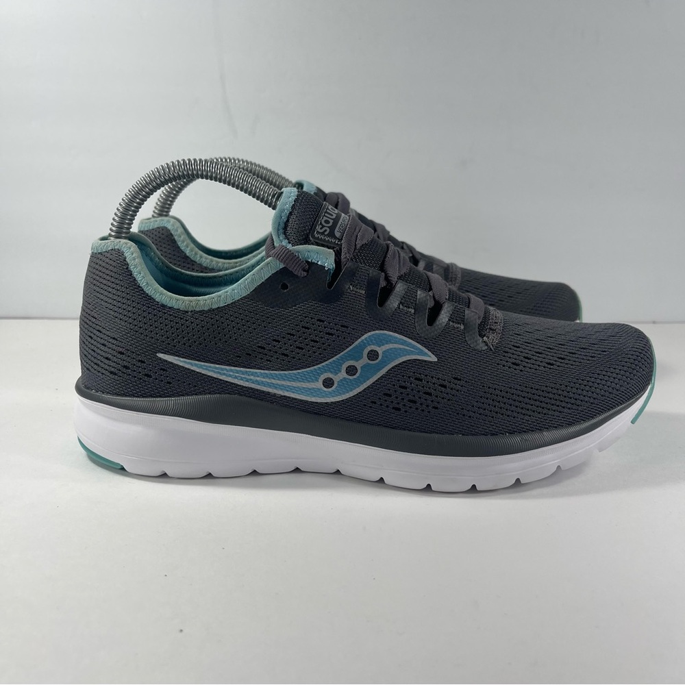 Saucony Versafoam Flare Women US 8.5 Running Shoe Charcoal/Light Blue